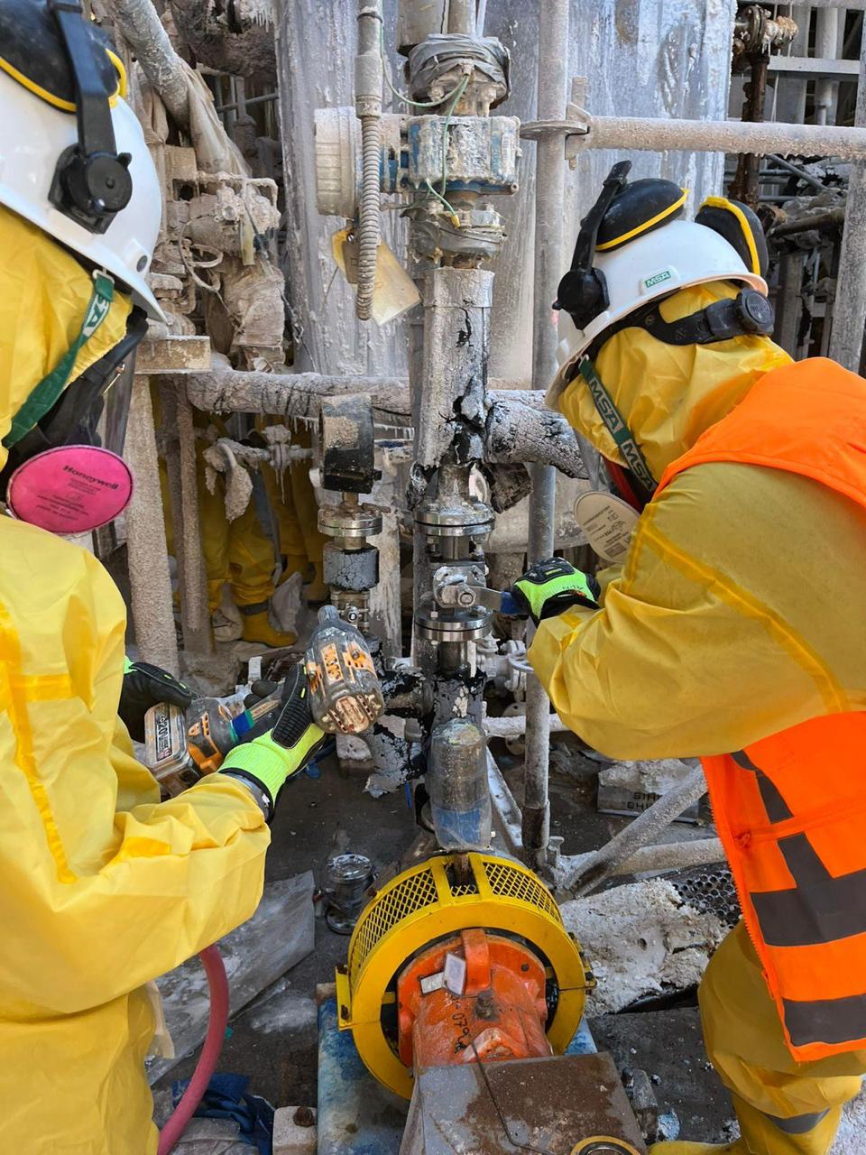 Trabajos de piping en líneas de proceso, proyecto SQM